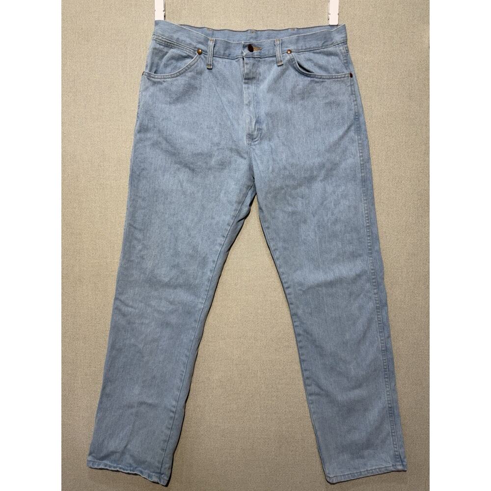 Wrangler 13MWZ Jeans Mens 36x32 Blue Cowboy Cut Original Fit Straight Leg‎ Denim